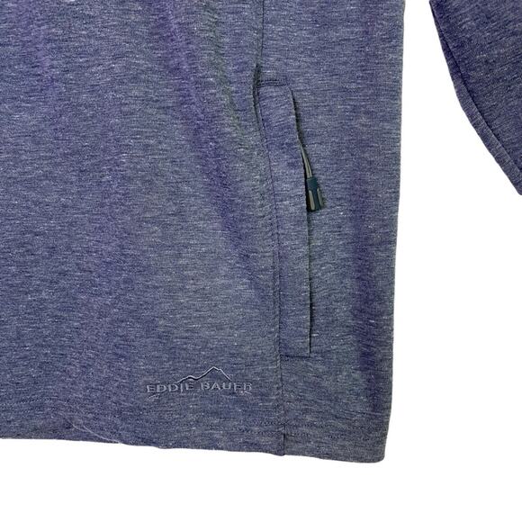 Eddie Bauer Blue 1/4 Zip Pullover Sweatshirt Size Large - Picture 2 of 6